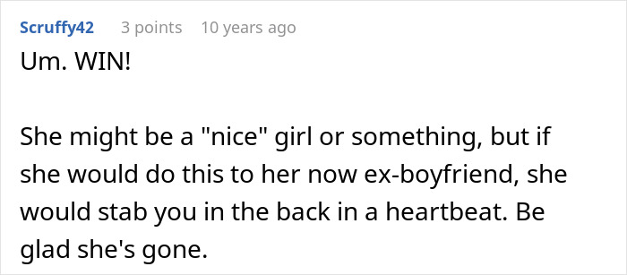 A online comment criticizing a woman who attempted to trick BF into believing she is pregnant. A online comment criticizing a woman who attempted to trick BF into believing she is pregnant.
