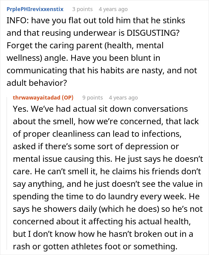 Grown Man Hates Doing Laundry, Doesn't Understand Why His Family Calls Him Out On His Stinky Clothes