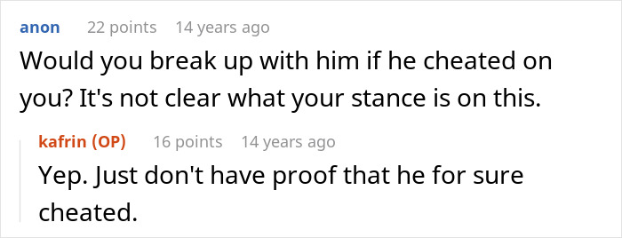 A thread where a user asks about cheating, and the woman spots unfamiliar shoes author responds A thread where a user asks about cheating, and the woman spots unfamiliar shoes author responds