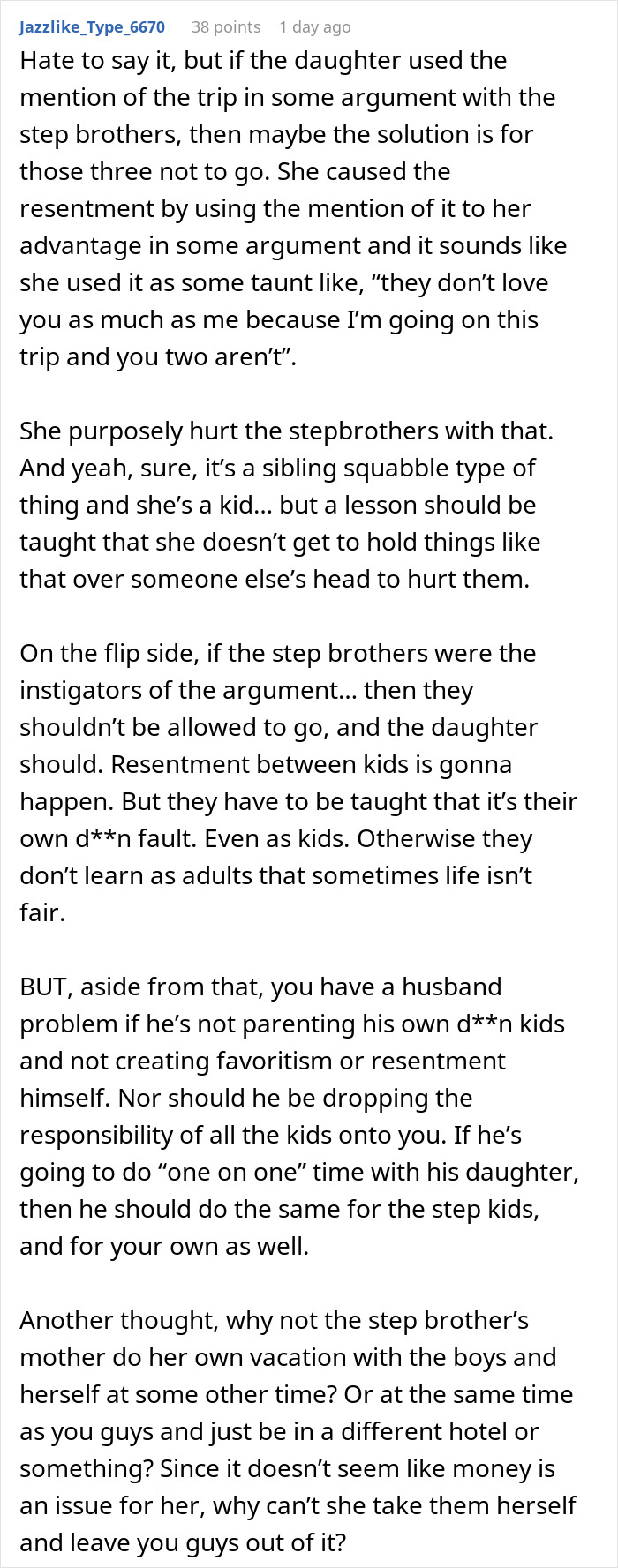 Wife Says No To Husband’s Plan To Bring His Former Stepkids On Their Florida Vacation, He Gets Mad Wife Says No To Husband’s Plan To Bring His Former Stepkids On Their Florida Vacation, He Gets Mad