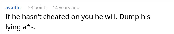 An online response advising to dump a cheating and lying boyfriend. An online response advising to dump a cheating and lying boyfriend.