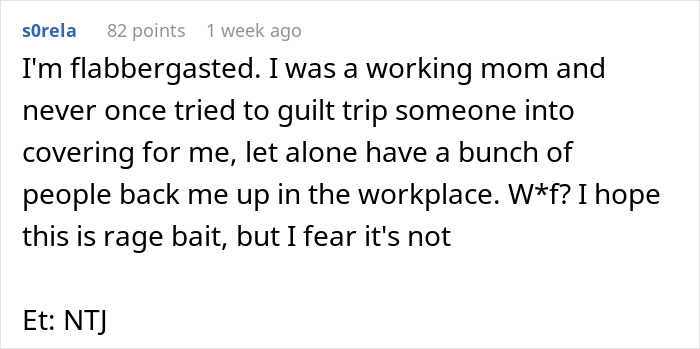 Mom Of Two Tries To Make Her Childcare Problem Her Coworker’s Responsibility, Balks At His Reaction Mom Of Two Tries To Make Her Childcare Problem Her Coworker’s Responsibility, Balks At His Reaction