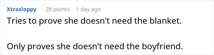 Man Comes To The Internet To Complain About GF’s Attachment To Her Blanket, She Gives A Savage Response Man Comes To The Internet To Complain About GF’s Attachment To Her Blanket, She Gives A Savage Response