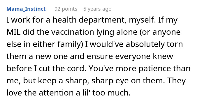 MIL Lies About Being Vaccinated For A "Big Announcement" At The Wedding