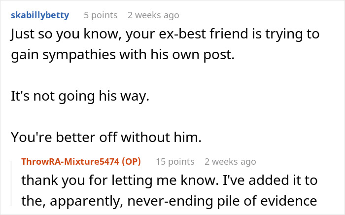 Comment thread about the guy who waits 20 years to tell bestie he loves her, mentioning he is seeking sympathy Comment thread about the guy who waits 20 years to tell bestie he loves her, mentioning he is seeking sympathy