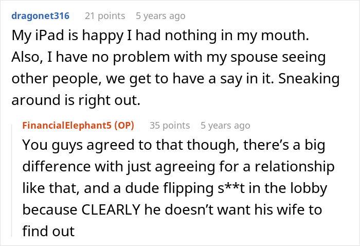 Comments discussing cheating and hotel bill revealing affair in a controversial hotel booking story Comments discussing cheating and hotel bill revealing affair in a controversial hotel booking story