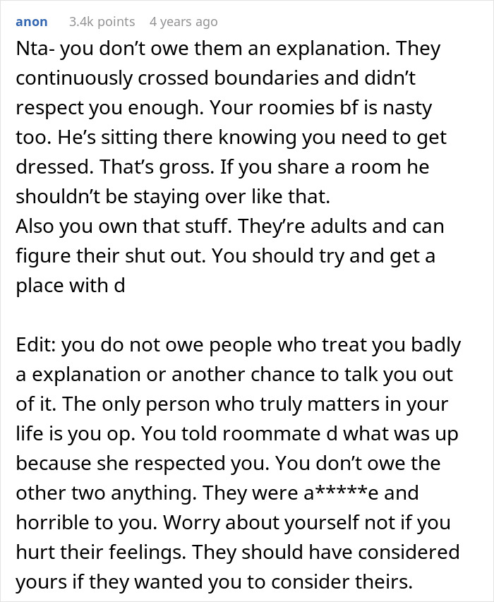 Woman Can't Stand Her Entitled Roommates Anymore, Decides To Be Petty Woman Can't Stand Her Entitled Roommates Anymore, Decides To Be Petty