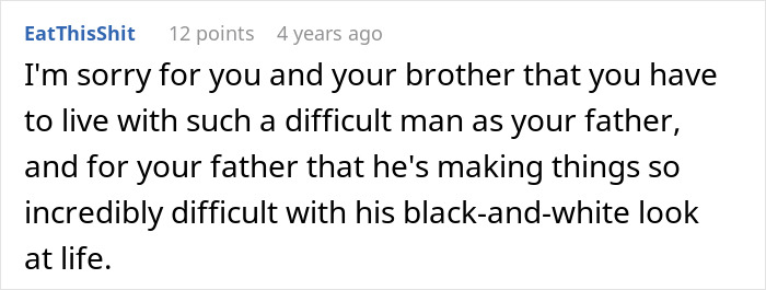 A screenshot of a supportive comment addressing the challenges of a difficult dad after setting boundaries. A screenshot of a supportive comment addressing the challenges of a difficult dad after setting boundaries.
