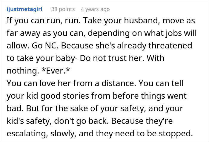 Online comment advising to go no contact after a guy keeps pursuing ex who rejected him.