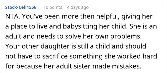 Woman Lashes Out At Parents Who Can Only Help One Of Their Daughters And They Don&rsquo;t Choose Her
