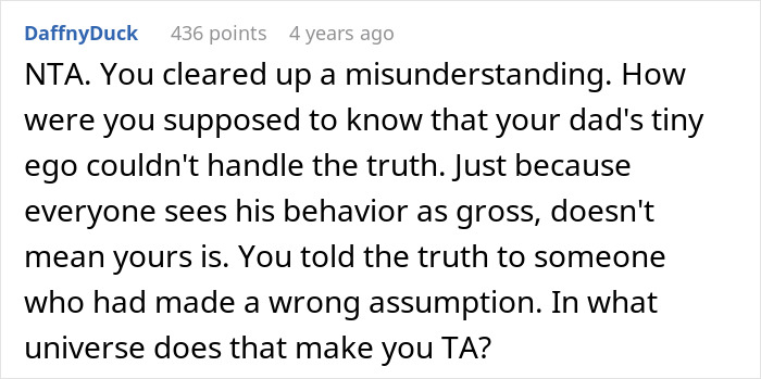 Reddit comment criticizing a dad who tried to take credit for his daughter's paid classes. Reddit comment criticizing a dad who tried to take credit for his daughter's paid classes.