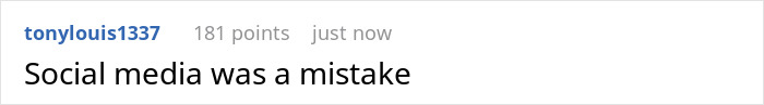 A social media comment from tonylouis1337 stating 'Social media was a mistake' amidst manosphere discussions.