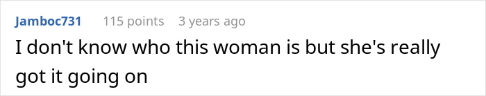 A fan comment quoting lyrics about Stacy's Mom having it going on. A fan comment quoting lyrics about Stacy's Mom having it going on.