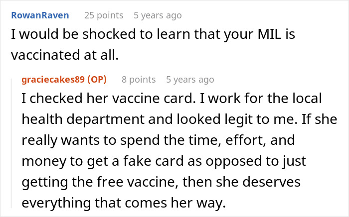 MIL Lies About Being Vaccinated For A "Big Announcement" At The Wedding