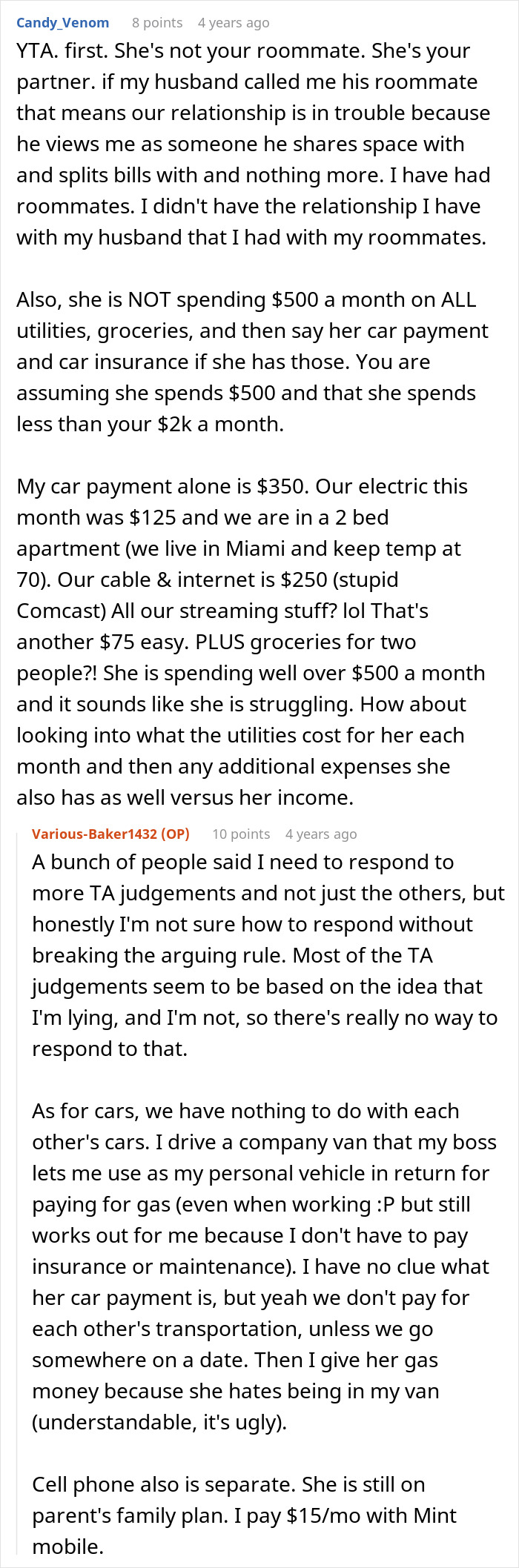 Detailed Reddit advice on household expenses in couple fights over cashews and olive oil Detailed Reddit advice on household expenses in couple fights over cashews and olive oil