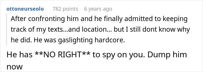 Comment about man tracking texts and location in cheating case Comment about man tracking texts and location in cheating case