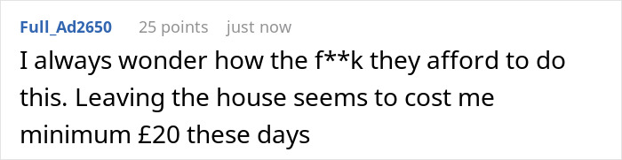 User comment wondering about the costs of a journey where a man goes for a walk in 1998 User comment wondering about the costs of a journey where a man goes for a walk in 1998