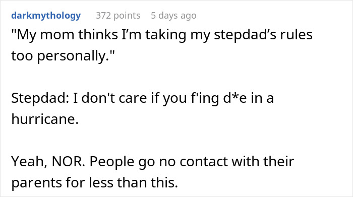 Woman Expected Stepdad To Bend His Rules For An Emergency Situation But He Doesn&rsquo;t Care And Mom Agrees