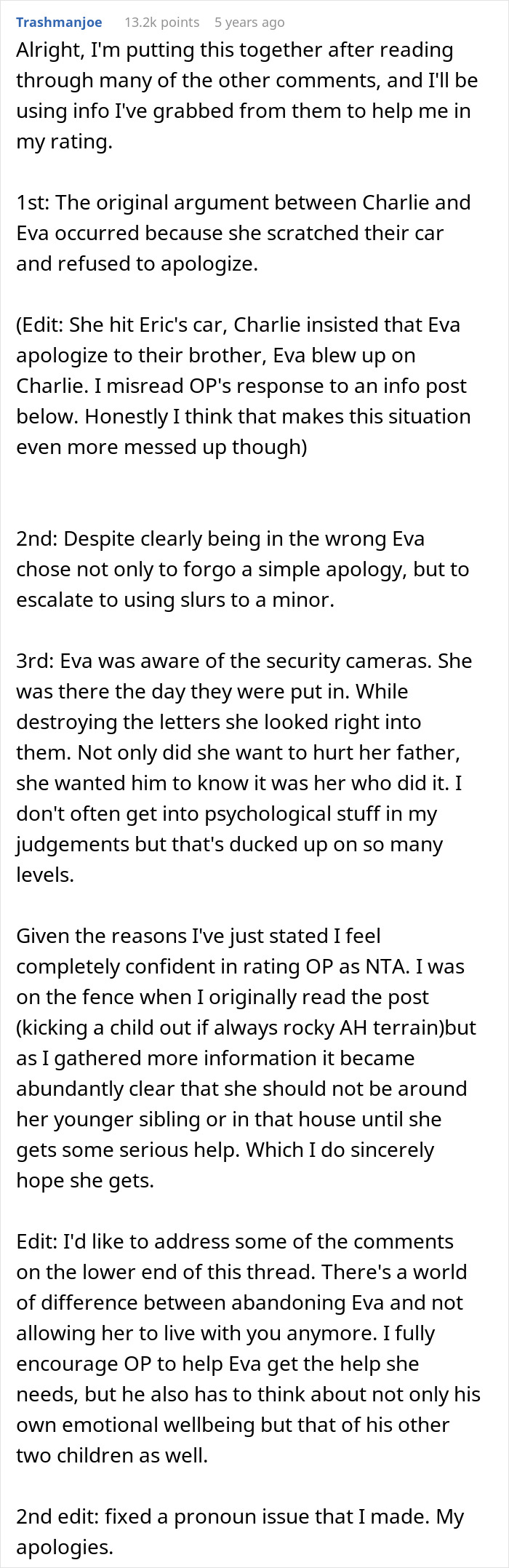 In-depth online comment analyzing a family dynamic affected by a daughter’s cruel outburst. In-depth online comment analyzing a family dynamic affected by a daughter’s cruel outburst.
