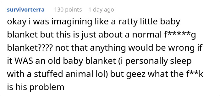 Man Comes To The Internet To Complain About GF’s Attachment To Her Blanket, She Gives A Savage Response Man Comes To The Internet To Complain About GF’s Attachment To Her Blanket, She Gives A Savage Response