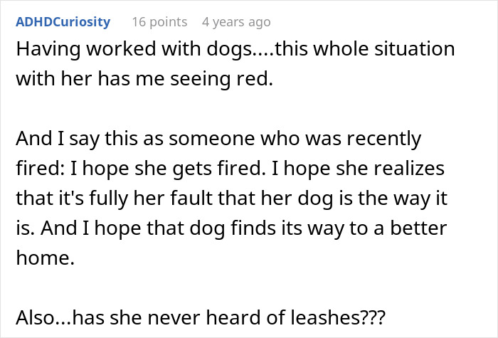 Hotel Tells Employee To Not Bring Untrained Dog To Work, She Calls Them "Satanic Reptilian Illuminati" Hotel Tells Employee To Not Bring Untrained Dog To Work, She Calls Them "Satanic Reptilian Illuminati"