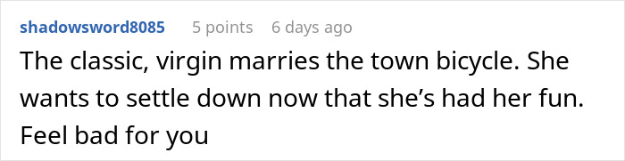 Comment compares bride to town bicycle with main SEO keyword engagement announced Comment compares bride to town bicycle with main SEO keyword engagement announced