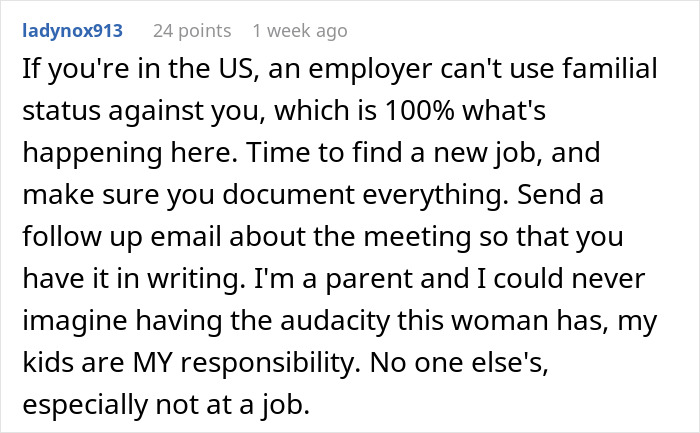 Mom Of Two Tries To Make Her Childcare Problem Her Coworker’s Responsibility, Balks At His Reaction Mom Of Two Tries To Make Her Childcare Problem Her Coworker’s Responsibility, Balks At His Reaction