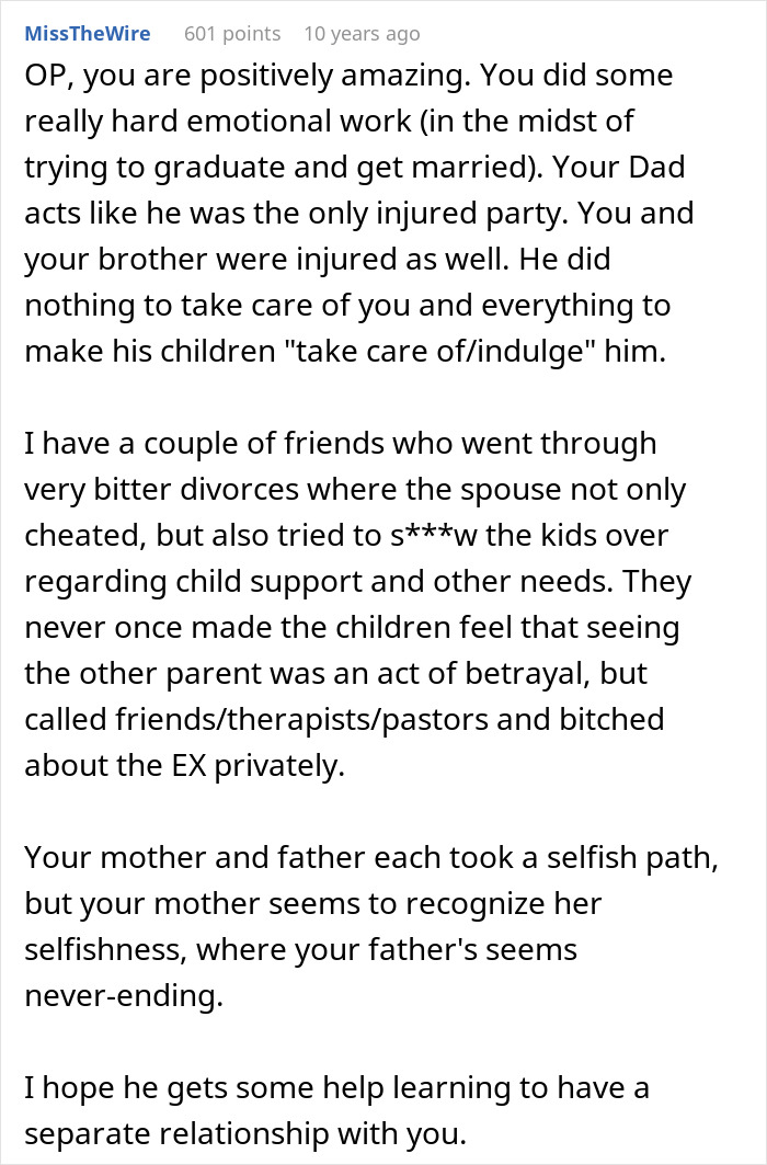 Dad Threatens To Skip Daughter’s Wedding If She Invites Cheater Mom, She’s Fed Up With Their Drama Dad Threatens To Skip Daughter’s Wedding If She Invites Cheater Mom, She’s Fed Up With Their Drama