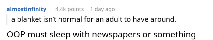 Man Comes To The Internet To Complain About GF’s Attachment To Her Blanket, She Gives A Savage Response Man Comes To The Internet To Complain About GF’s Attachment To Her Blanket, She Gives A Savage Response