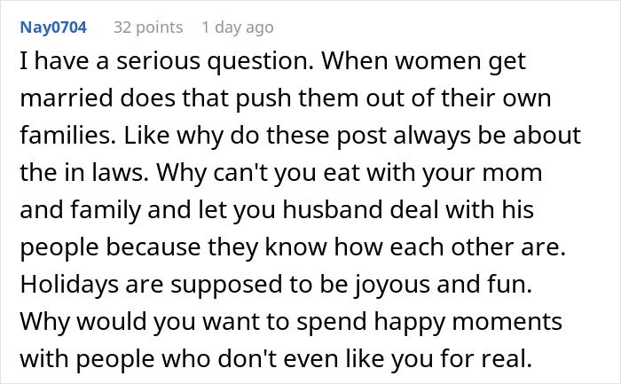 Woman Brings Her Own Food To Thanksgiving Because She Doesn't Trust SIL, Is Shocked At Her Reaction Woman Brings Her Own Food To Thanksgiving Because She Doesn't Trust SIL, Is Shocked At Her Reaction