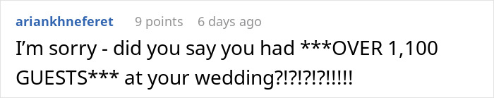 Question about having over 1,100 guests at the wedding