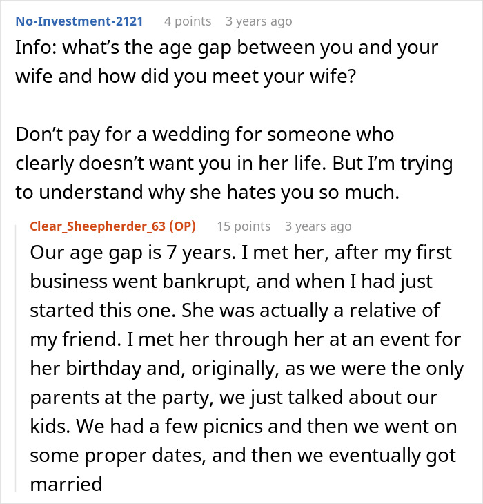 Stepdaughter Makes Sure Stepdad Knows She Hates Him, Still Shocked He Might Not Fund Her Wedding Stepdaughter Makes Sure Stepdad Knows She Hates Him, Still Shocked He Might Not Fund Her Wedding