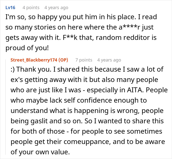 Reddit thread discuss a petty revenge story on an ex-fiance with words of empowerment and support.