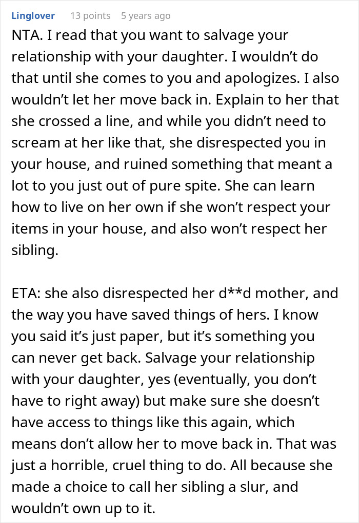 Detailed Reddit advice for a dad facing family turmoil after a daughter's cruel outburst. Detailed Reddit advice for a dad facing family turmoil after a daughter's cruel outburst.