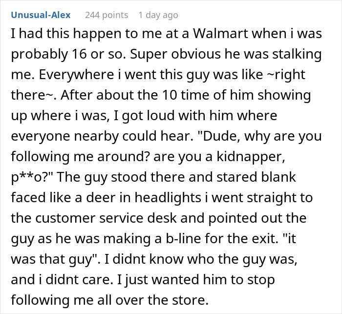 Teen confronts Walmart follower loudly to stop being stalked in store Teen confronts Walmart follower loudly to stop being stalked in store