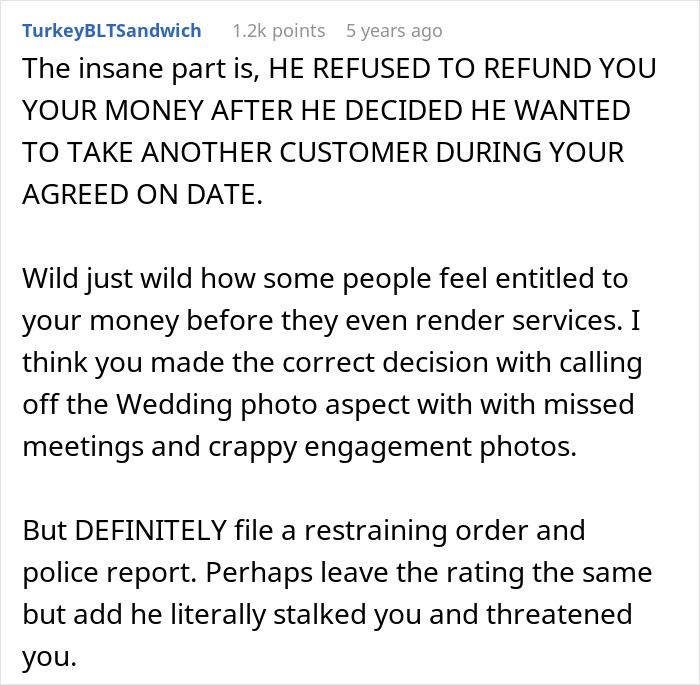 Couple Leaves Photographer A 3-Star Review, Then Gets A Response They Never Expected