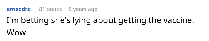 MIL Lies About Being Vaccinated For A "Big Announcement" At The Wedding