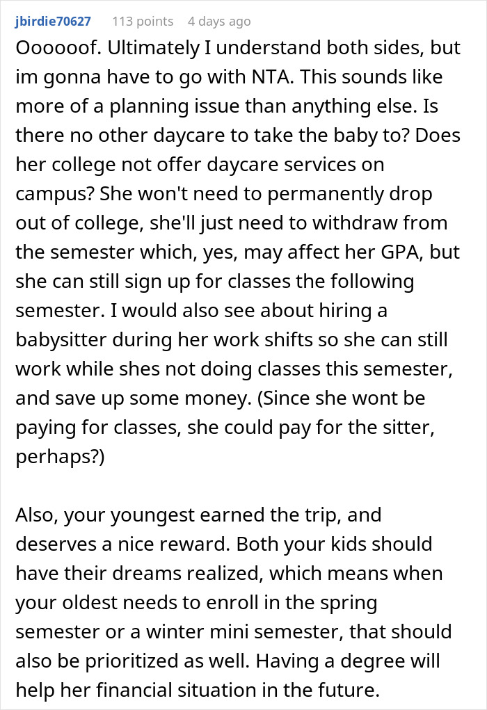 Woman Lashes Out At Parents Who Can Only Help One Of Their Daughters And They Don&rsquo;t Choose Her