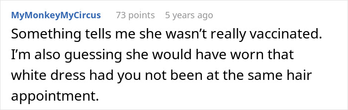 MIL Lies About Being Vaccinated For A "Big Announcement" At The Wedding