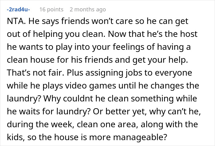 Husband Says Cleaning For Guests Is Pointless Until The Guests Are His Husband Says Cleaning For Guests Is Pointless Until The Guests Are His