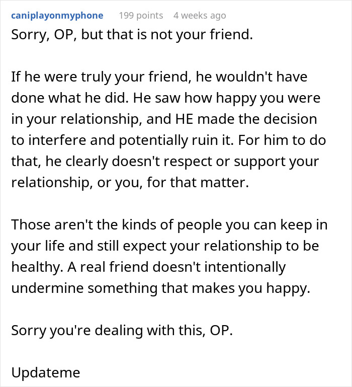 A comment criticizing a guy who waited 20 years to tell bestie he loves her, stating he is not a real friend A comment criticizing a guy who waited 20 years to tell bestie he loves her, stating he is not a real friend
