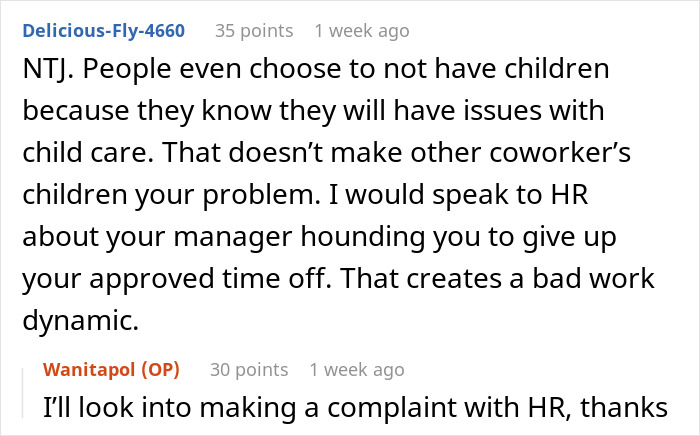 Mom Of Two Tries To Make Her Childcare Problem Her Coworker’s Responsibility, Balks At His Reaction Mom Of Two Tries To Make Her Childcare Problem Her Coworker’s Responsibility, Balks At His Reaction