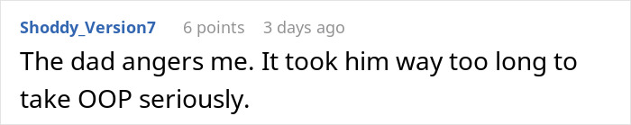 Reddit user expressing frustration over a father ignoring food issues involving his stepchild.