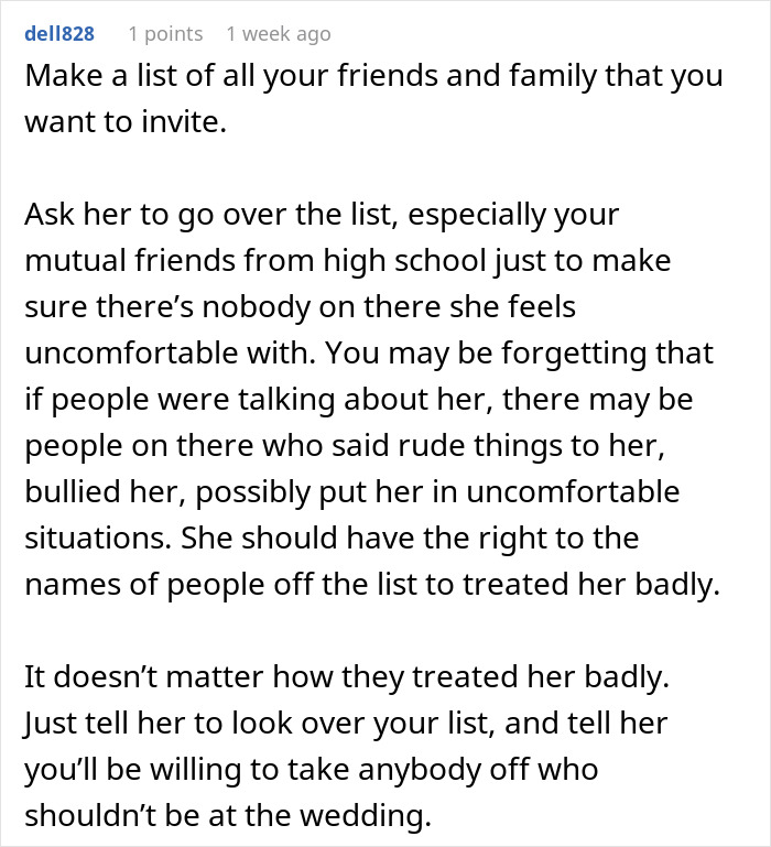 Guidance on reviewing guest list with a partner to avoid uncomfortable wedding attendees Guidance on reviewing guest list with a partner to avoid uncomfortable wedding attendees