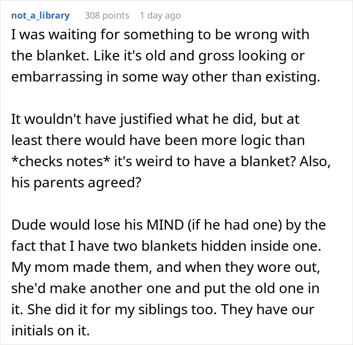 Man Comes To The Internet To Complain About GF’s Attachment To Her Blanket, She Gives A Savage Response Man Comes To The Internet To Complain About GF’s Attachment To Her Blanket, She Gives A Savage Response