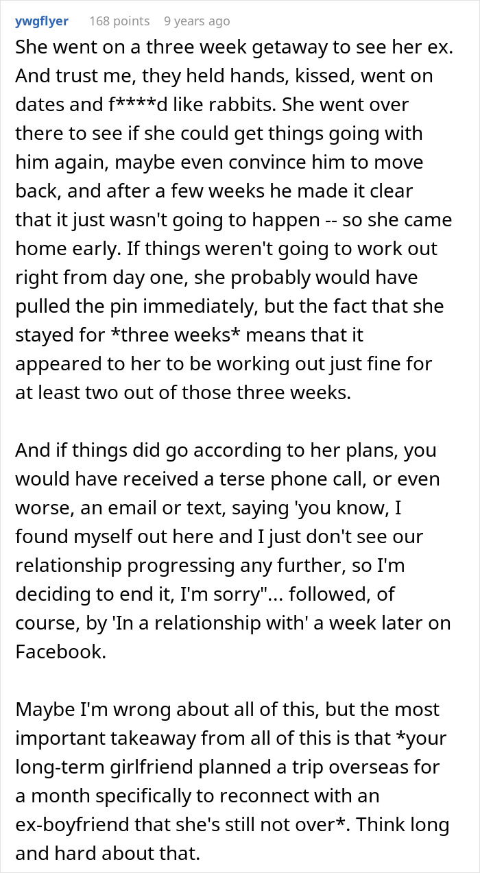 Guy Finds Out His Girlfriend Of 8 Years Went To Sweden For A Different Reason Than She Claimed