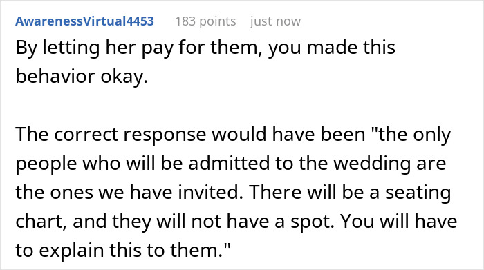 Woman Wants To Bill MIL After Her Surprise Wedding Guests No One Wanted