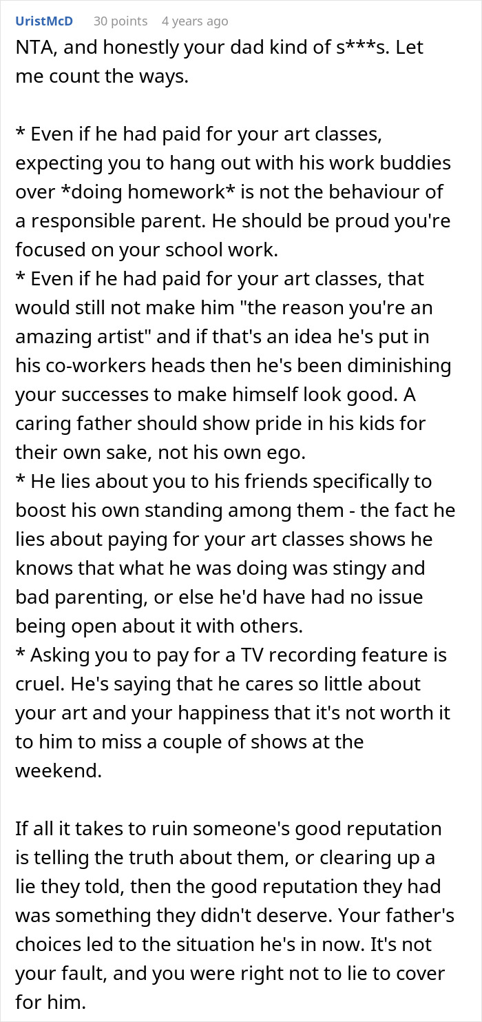 A detailed review of bad parenting choices in the dad-shamed-daughter reddit post. A detailed review of bad parenting choices in the dad-shamed-daughter reddit post.