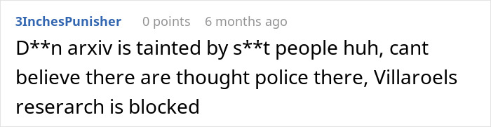 Reddit comment criticizing arXiv for blocking research into strange objects in our skies Reddit comment criticizing arXiv for blocking research into strange objects in our skies