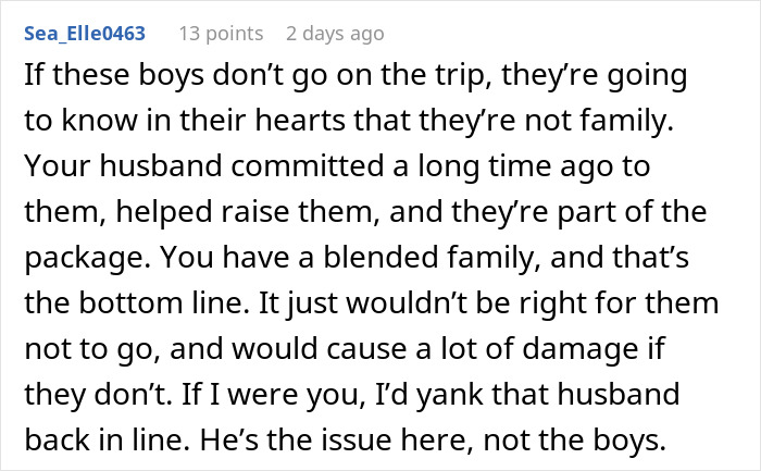 Wife Says No To Husband’s Plan To Bring His Former Stepkids On Their Florida Vacation, He Gets Mad Wife Says No To Husband’s Plan To Bring His Former Stepkids On Their Florida Vacation, He Gets Mad